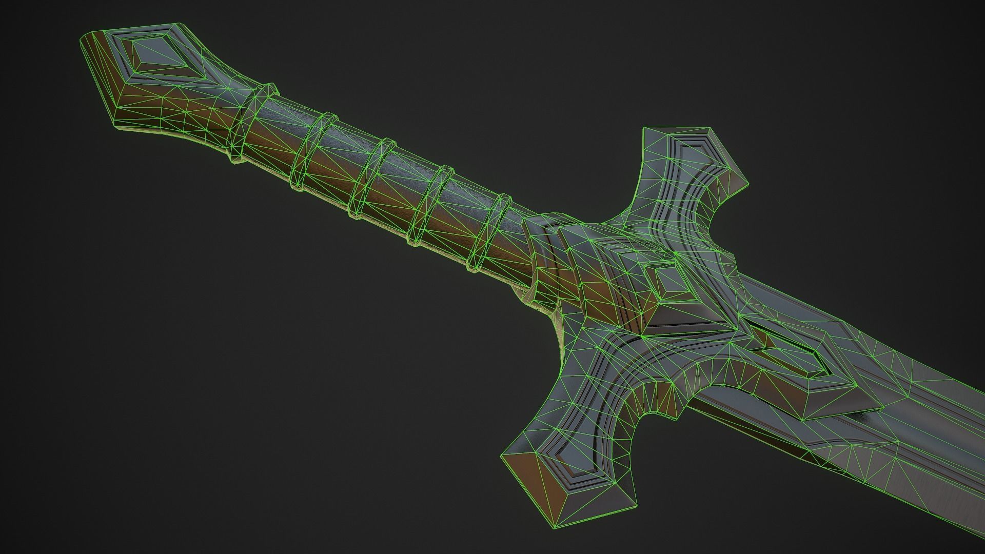 Sword A6 Low-poly 3D model_10