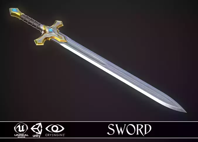 Sword A6 Low-poly 3D model