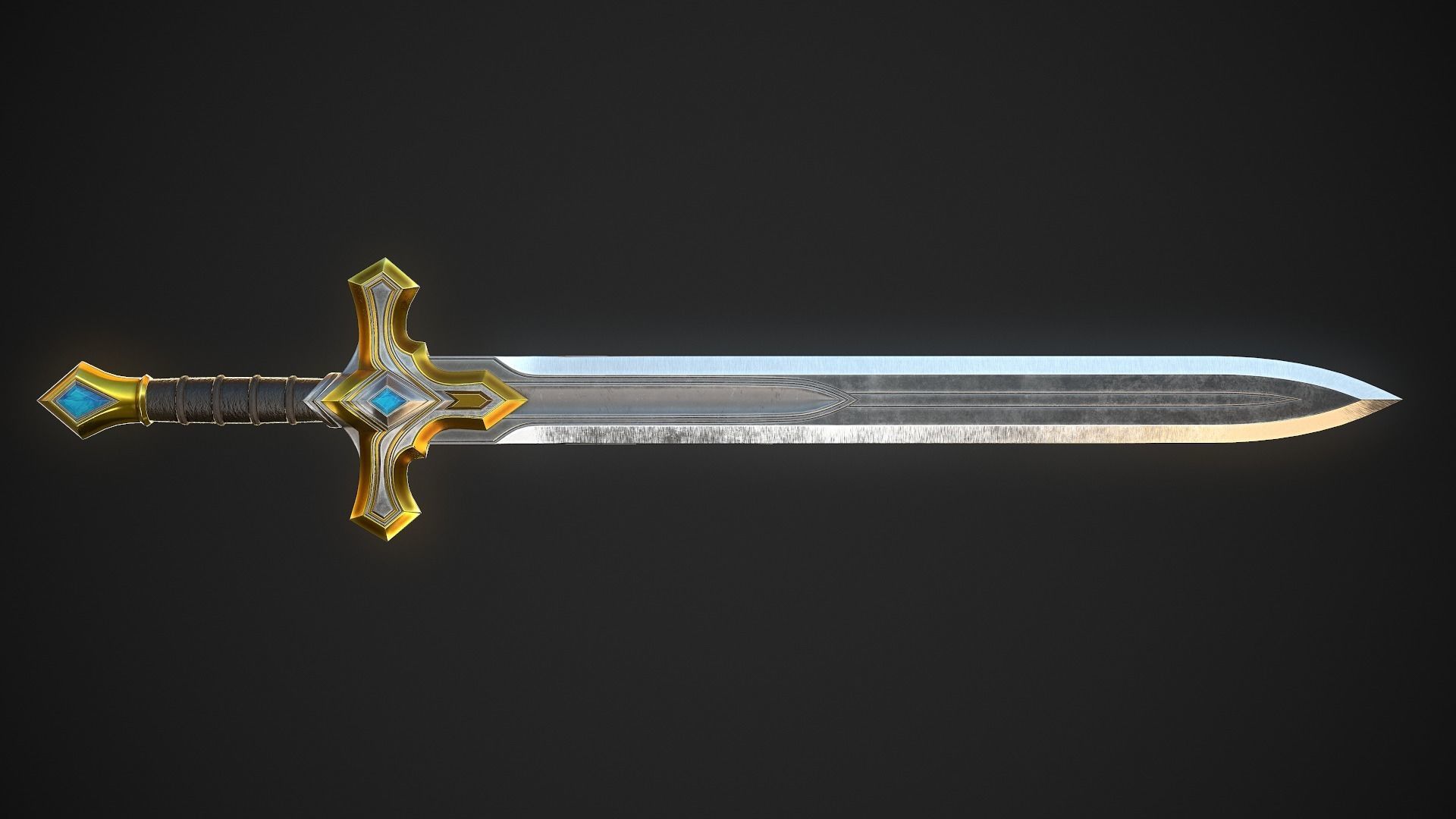 Sword A6 Low-poly 3D model_2