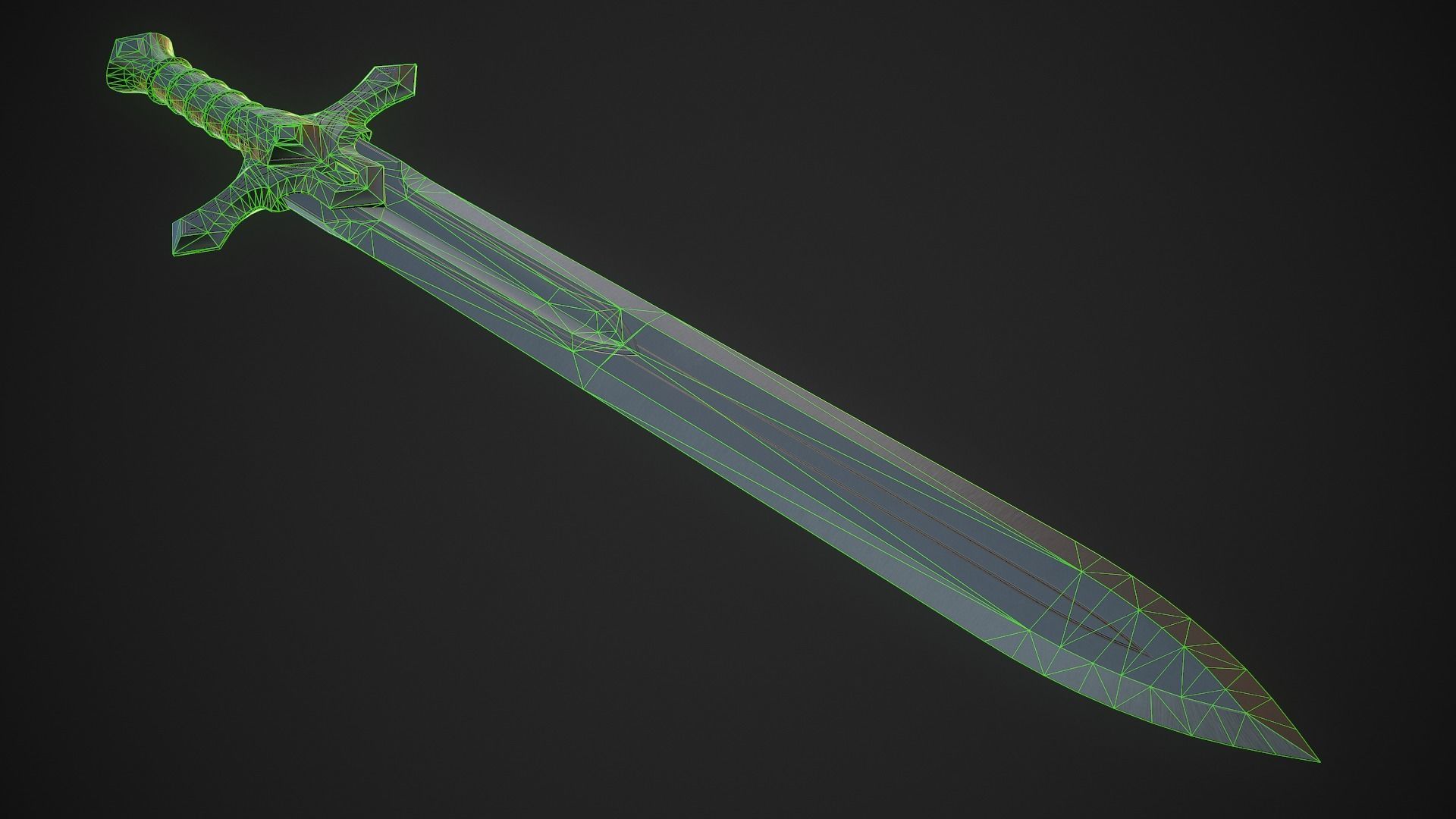 Sword A6 Low-poly 3D model_8
