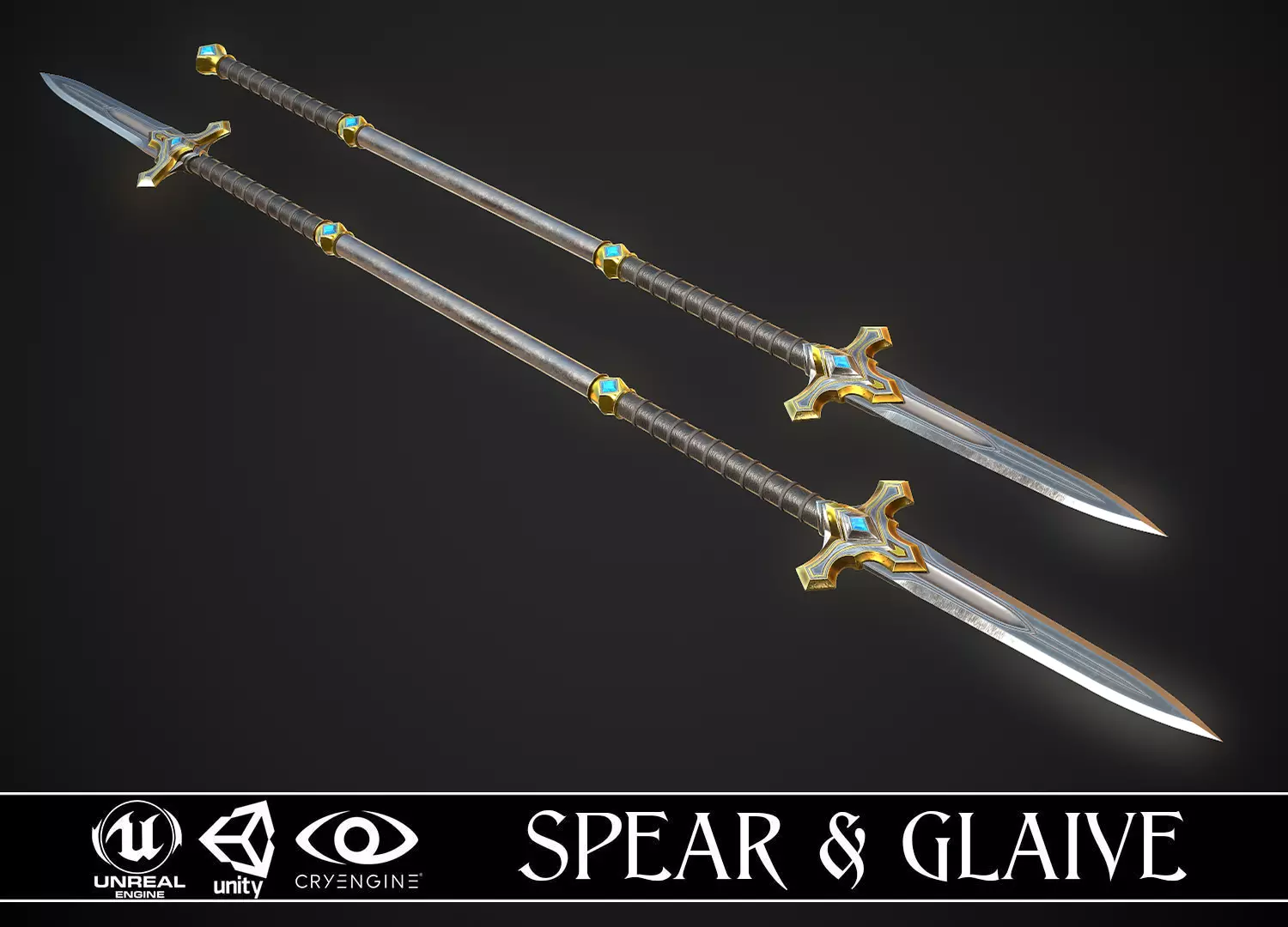 Spear and Glaive A6 Low-poly 3D model_0