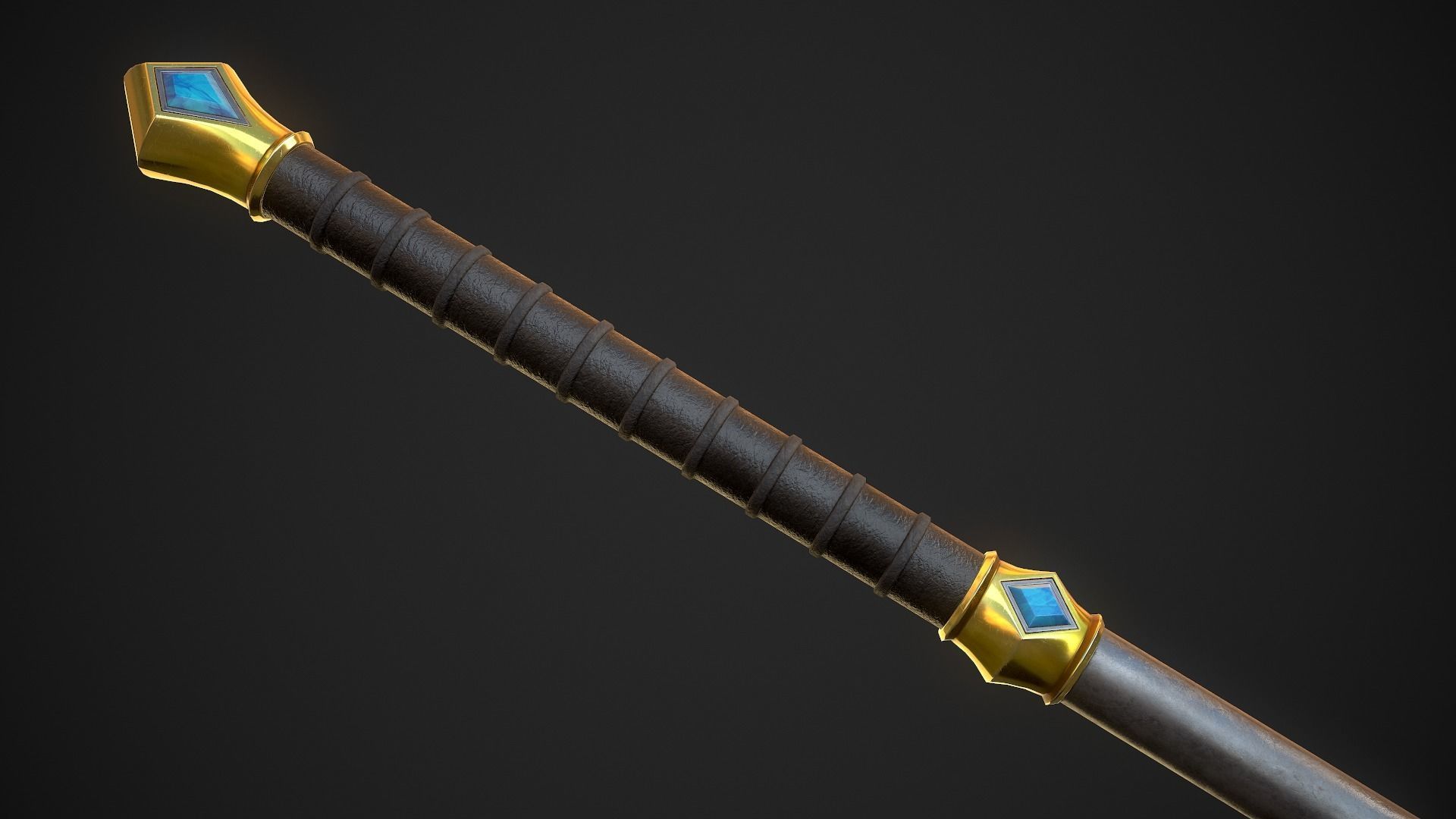 Spear and Glaive A6 Low-poly 3D model_9