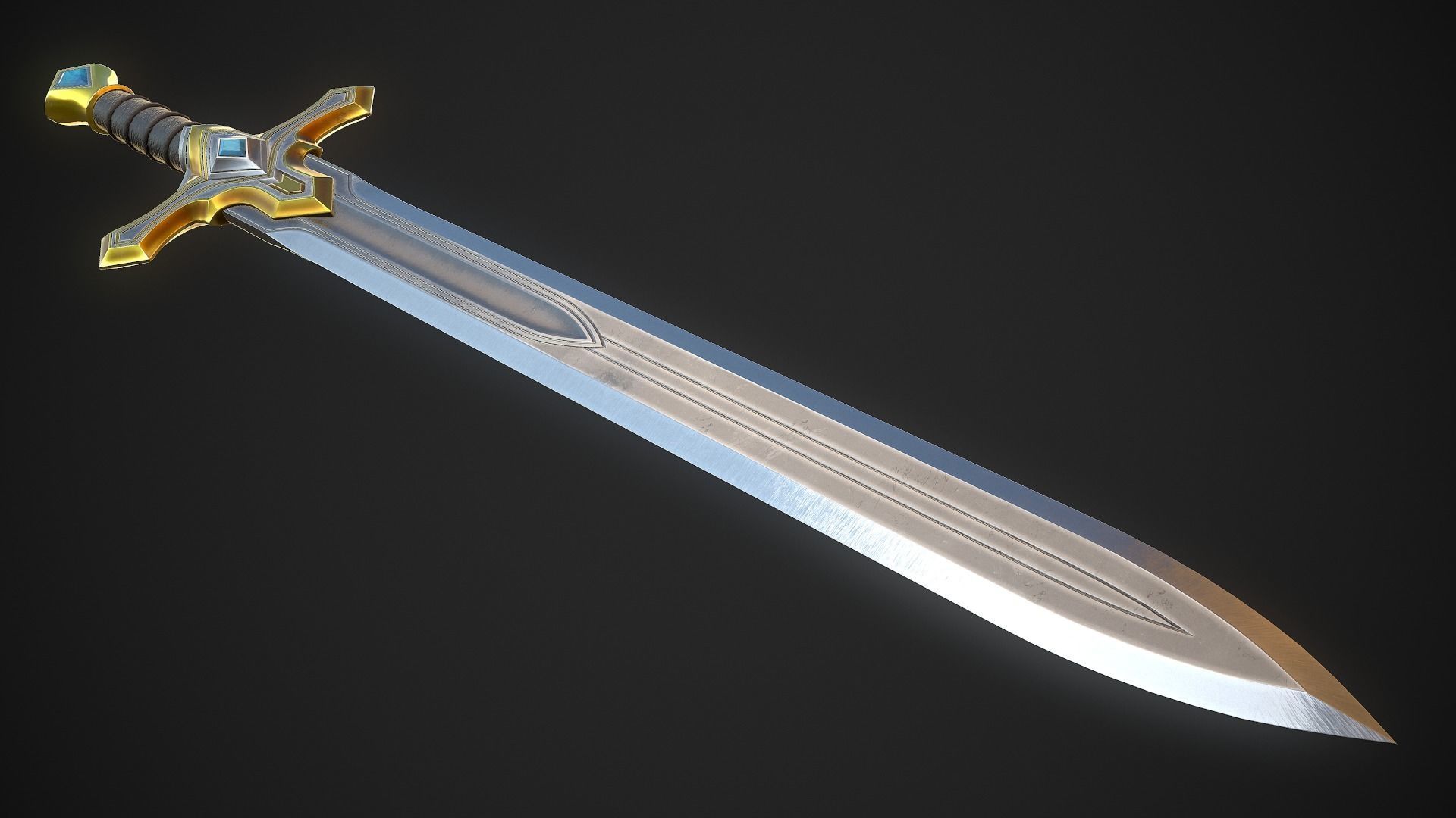 Melee Weapon Set A6 3D Model Collection_6