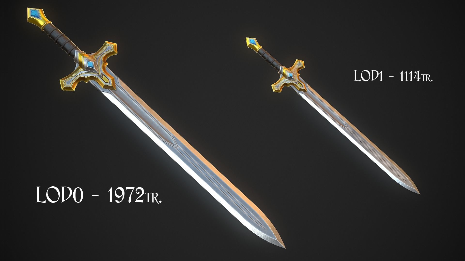 Melee Weapon Set A6 3D Model Collection_2