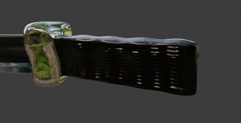 the golden sword and dark sword Low-poly 3D model_11