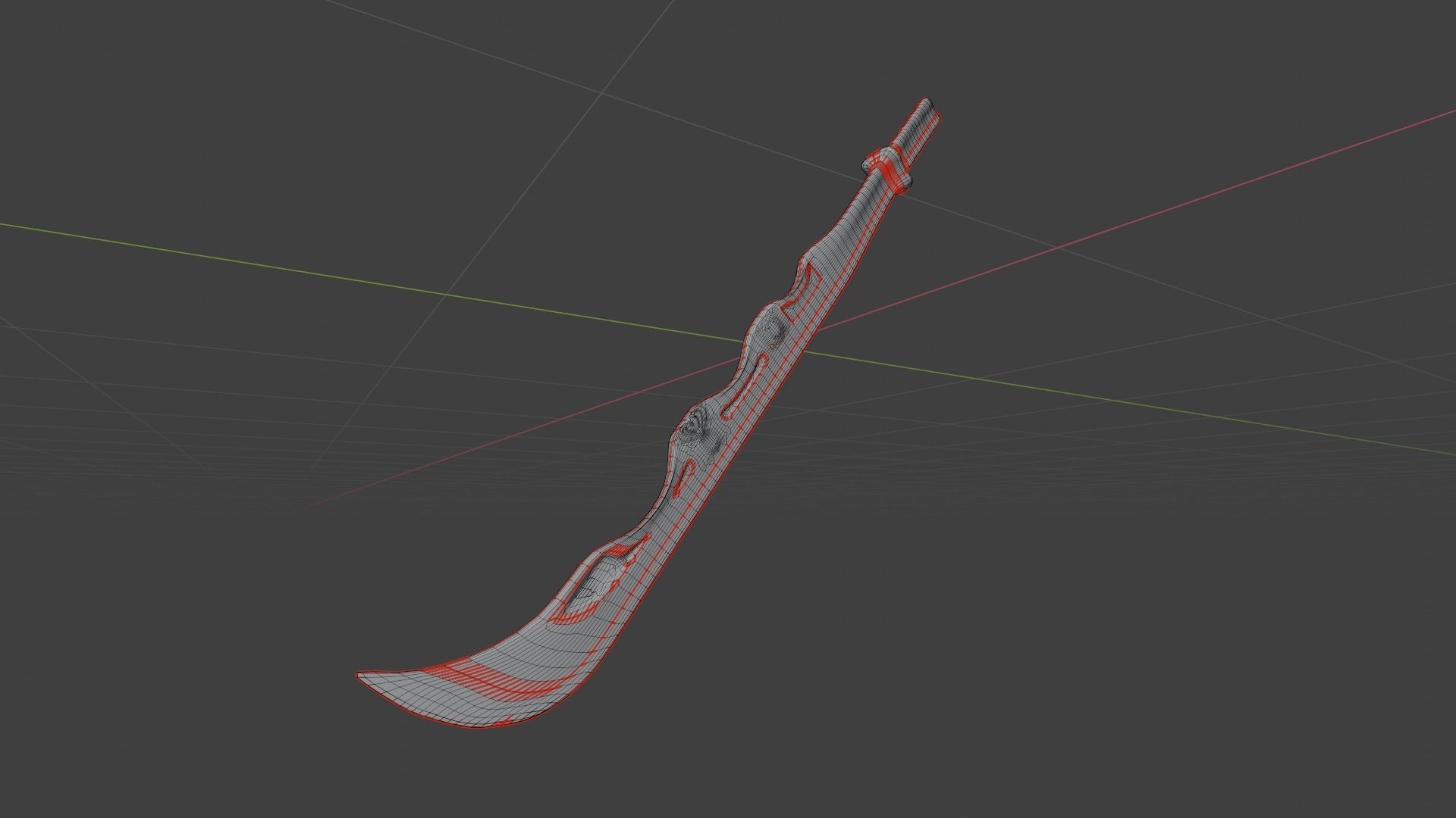 the golden sword and dark sword Low-poly 3D model_7