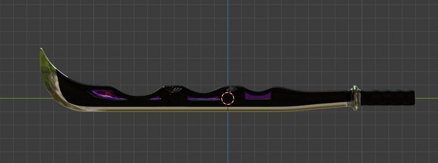 the golden sword and dark sword Low-poly 3D model_8