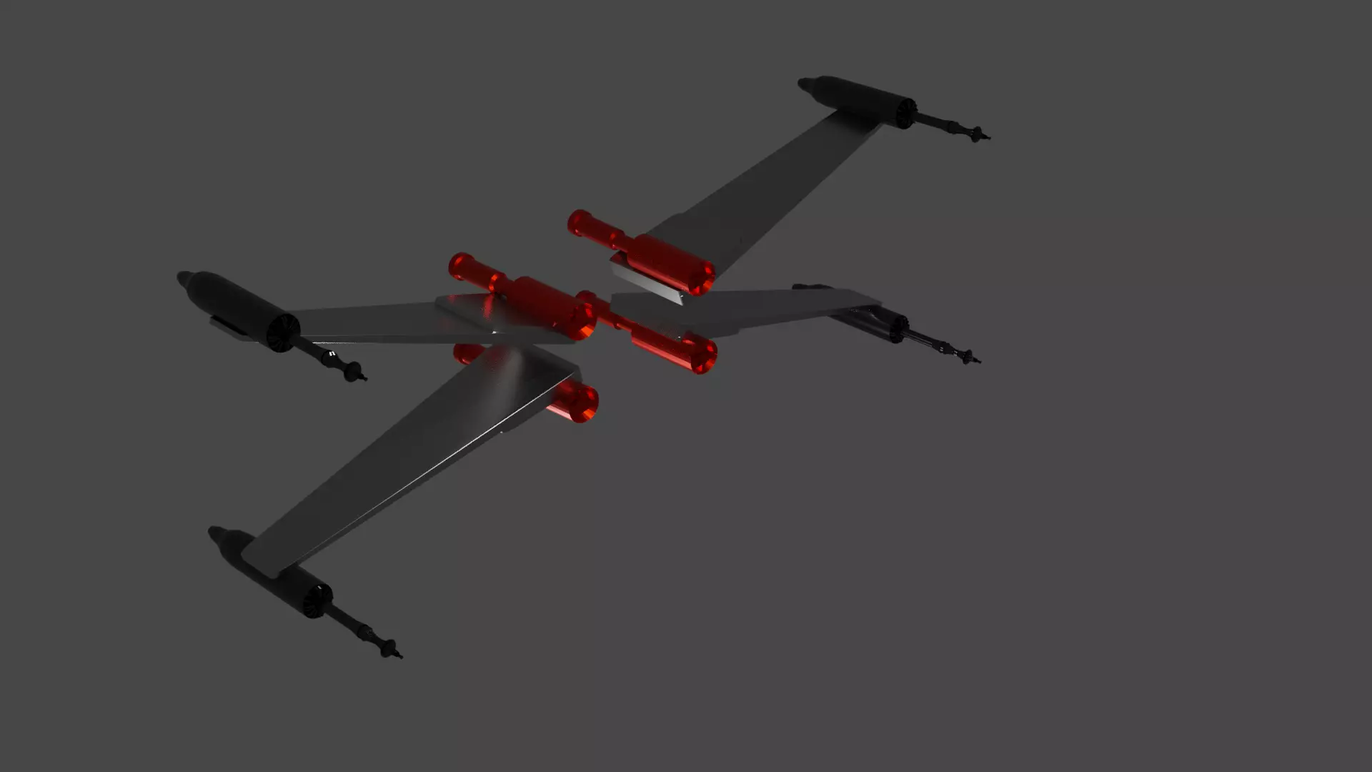 Xwing wings Free low-poly 3D model_0
