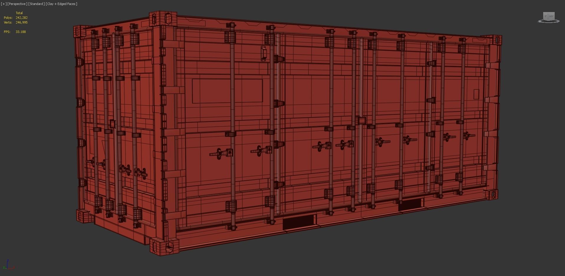 20 ft Cube Open Side Shipping Cargo Container 01 3D model_8