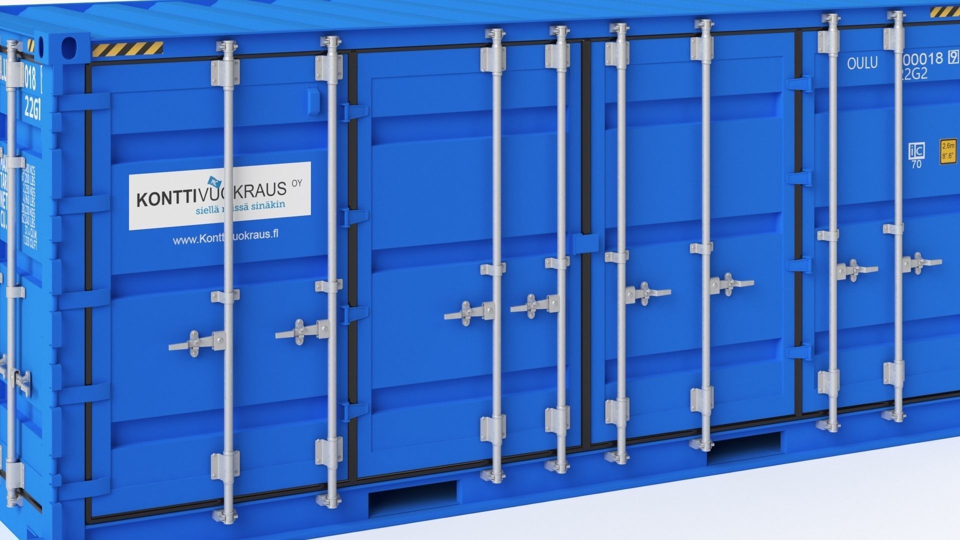 20 ft Cube Open Side Shipping Cargo Container 01 3D model_13