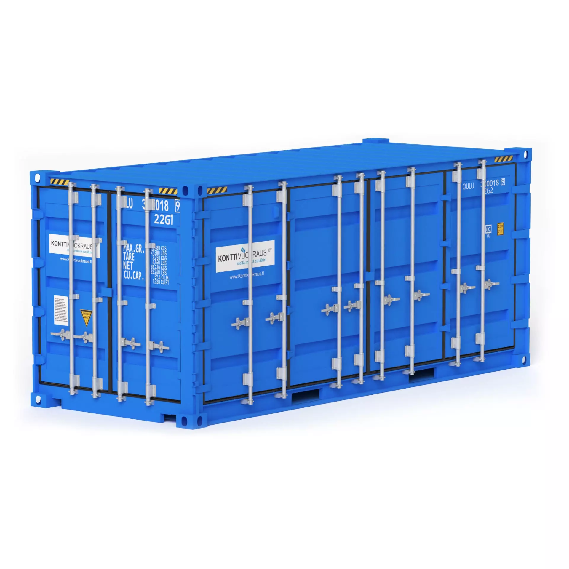 20 ft Cube Open Side Shipping Cargo Container 01 3D model_0