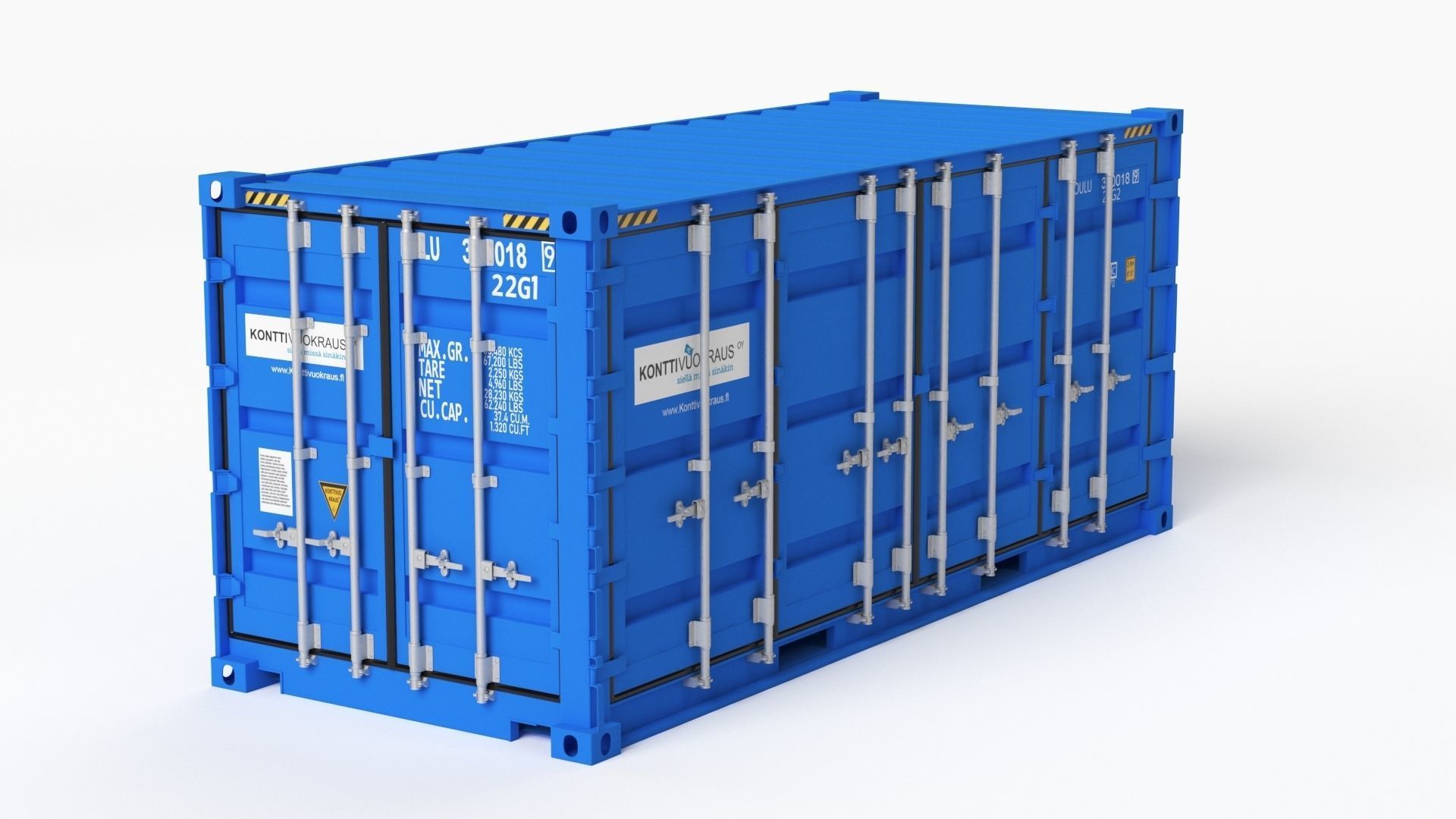 20 ft Cube Open Side Shipping Cargo Container 01 3D model_18