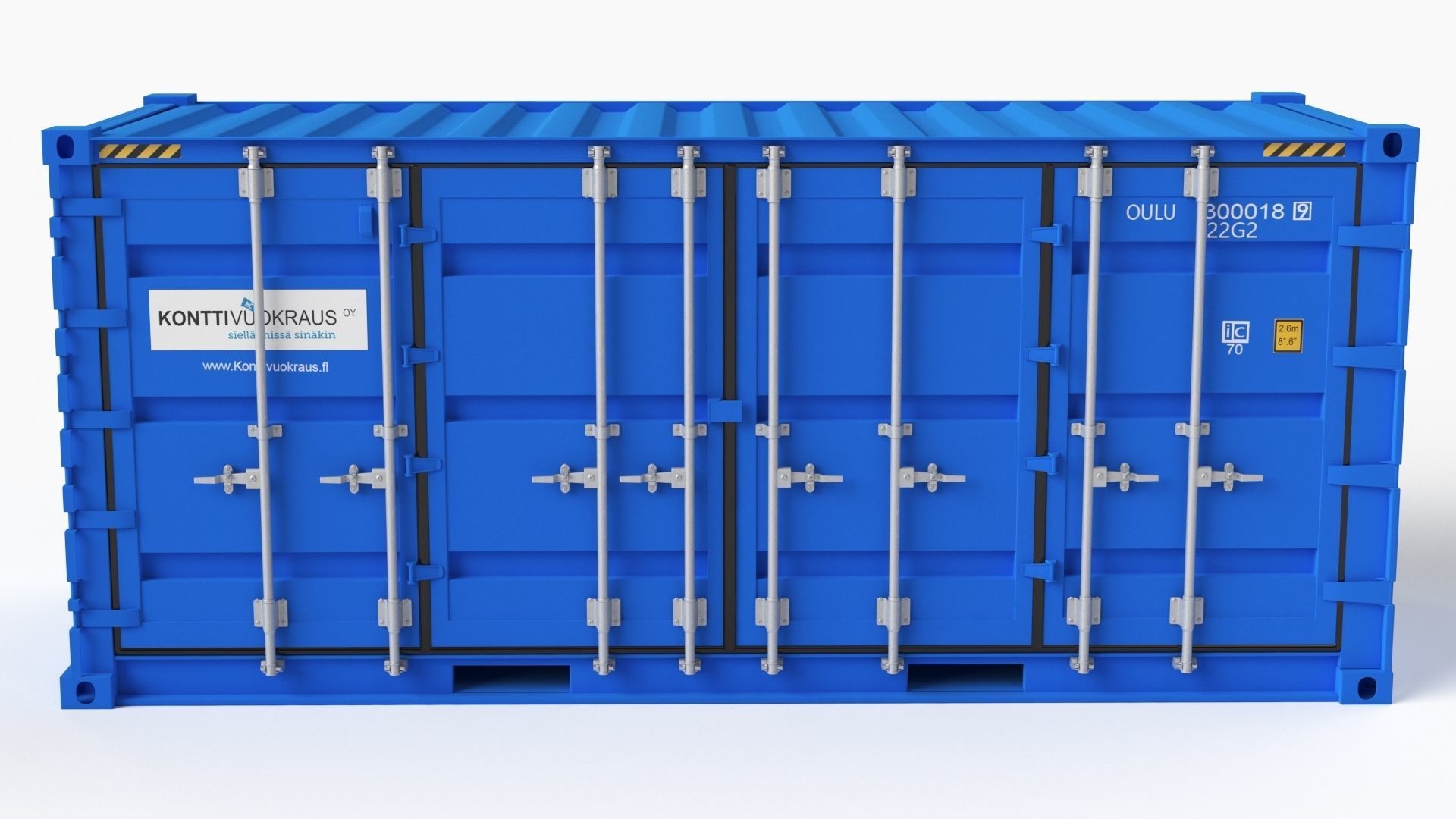 20 ft Cube Open Side Shipping Cargo Container 01 3D model_2