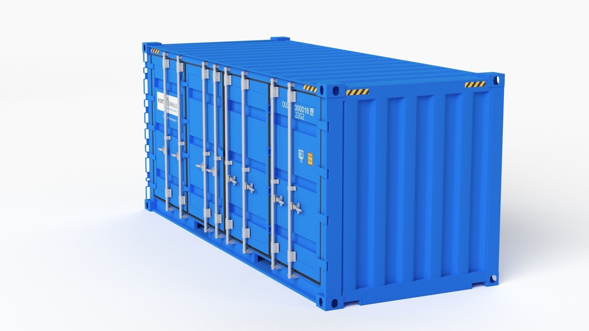 20 ft Cube Open Side Shipping Cargo Container 01 3D model_27