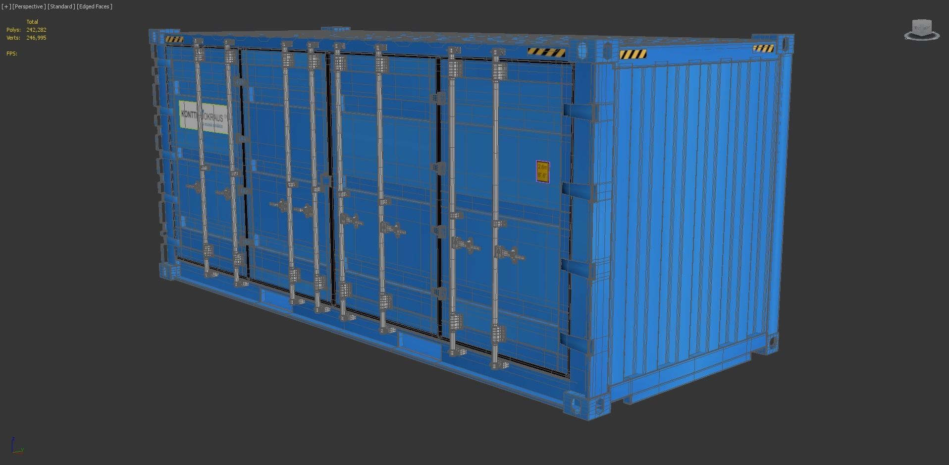 20 ft Cube Open Side Shipping Cargo Container 01 3D model_5
