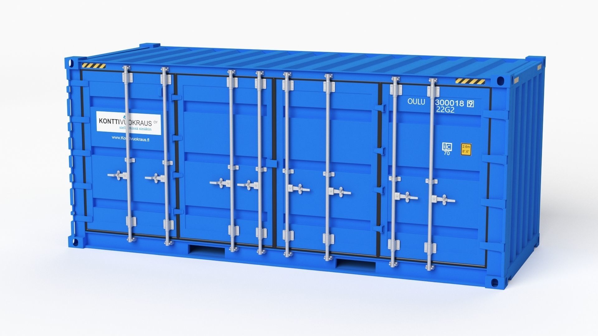 20 ft Cube Open Side Shipping Cargo Container 01 3D model_29