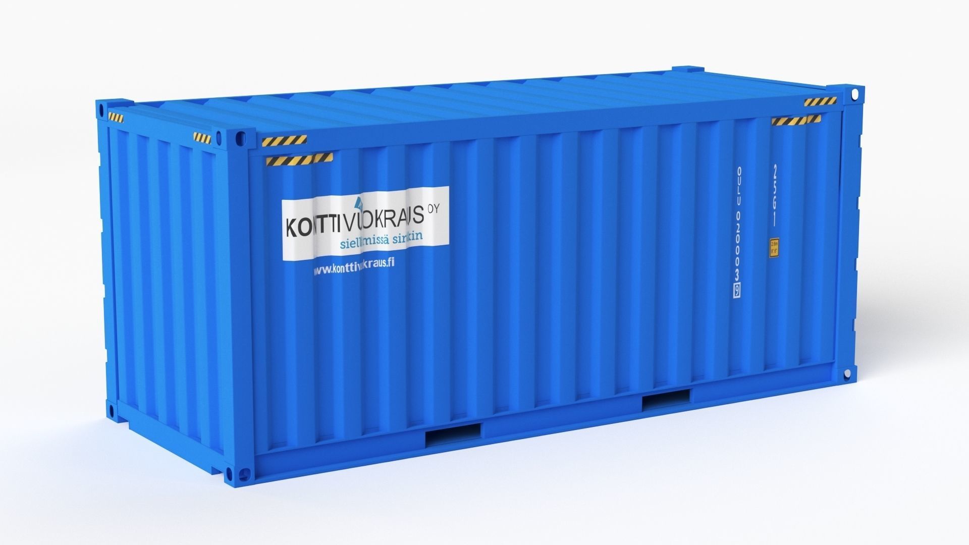 20 ft Cube Open Side Shipping Cargo Container 01 3D model_24
