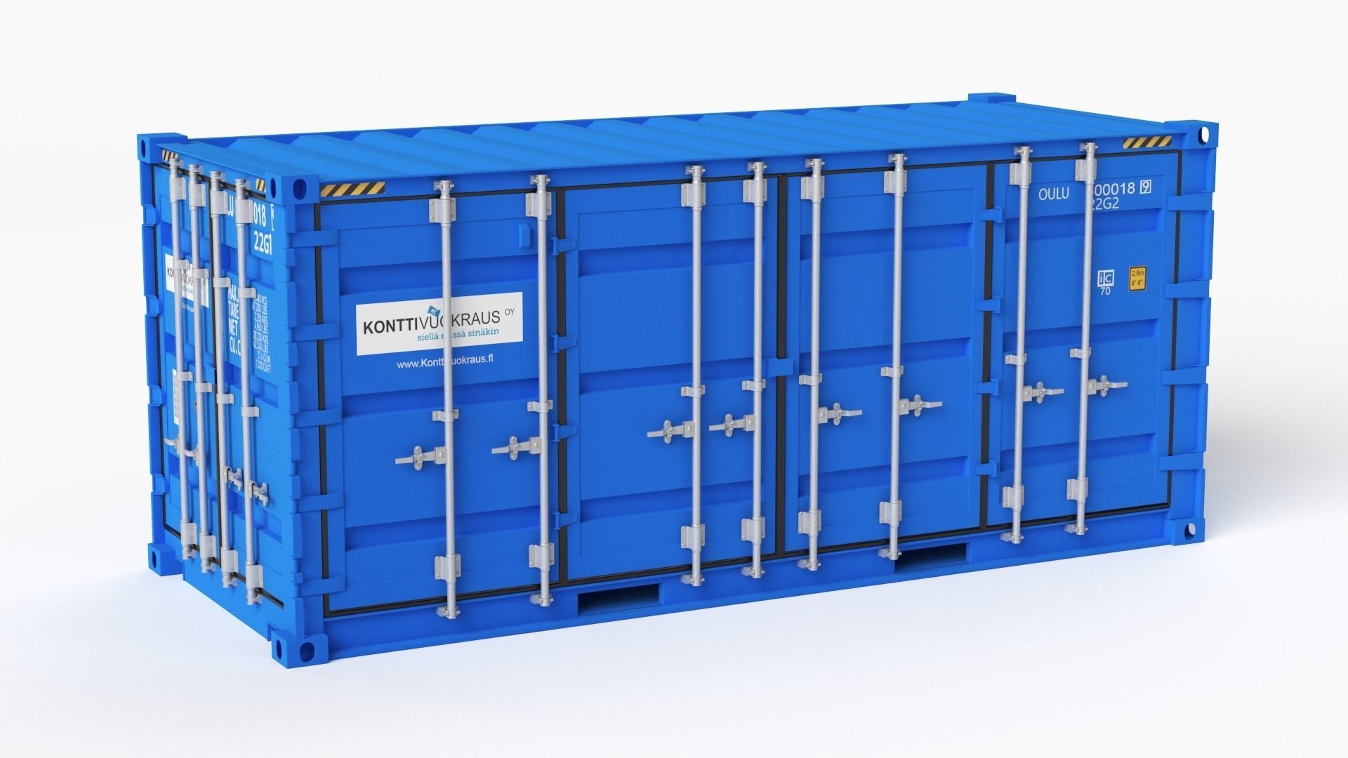 20 ft Cube Open Side Shipping Cargo Container 01 3D model_15