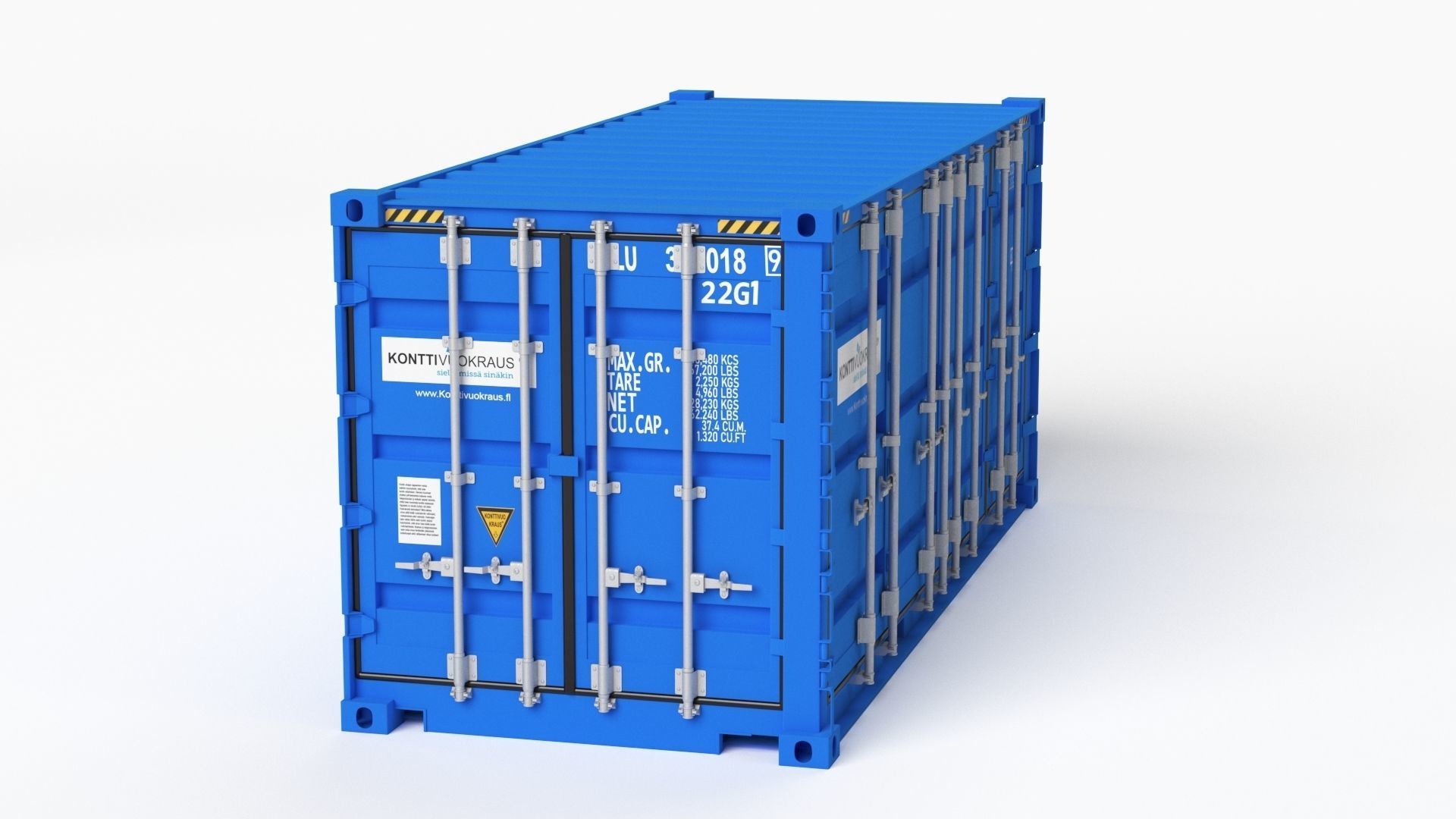 20 ft Cube Open Side Shipping Cargo Container 01 3D model_19