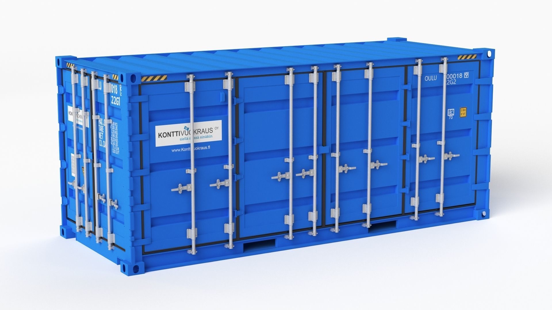 20 ft Cube Open Side Shipping Cargo Container 01 3D model_16