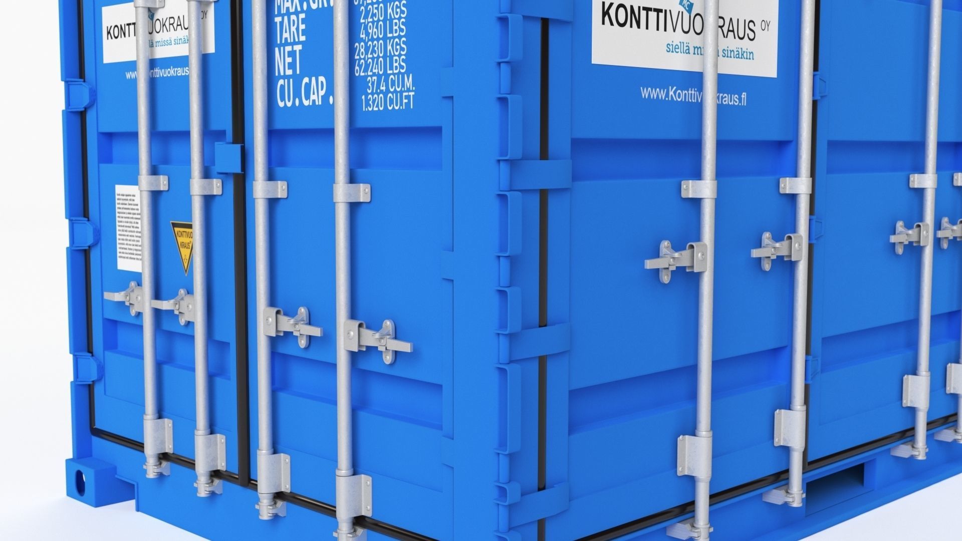 20 ft Cube Open Side Shipping Cargo Container 01 3D model_12
