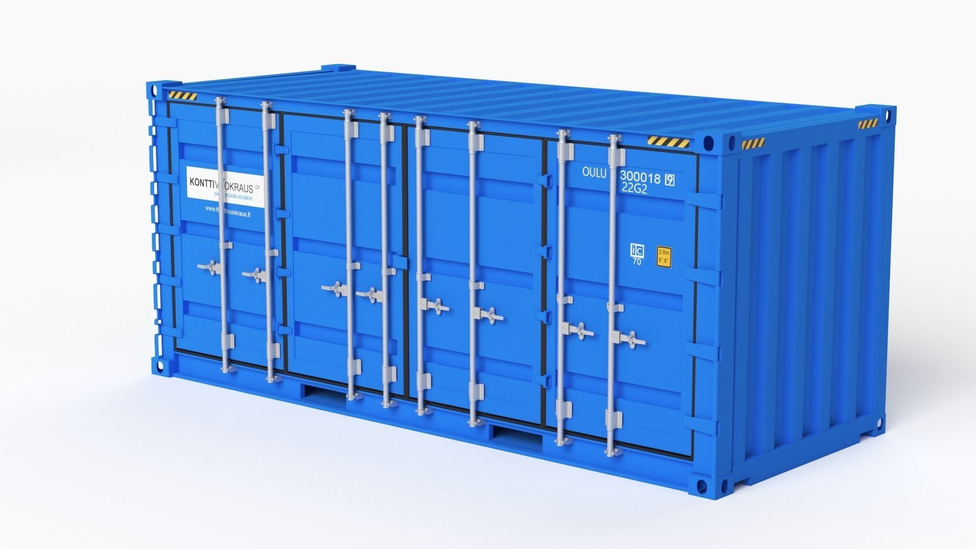 20 ft Cube Open Side Shipping Cargo Container 01 3D model_28