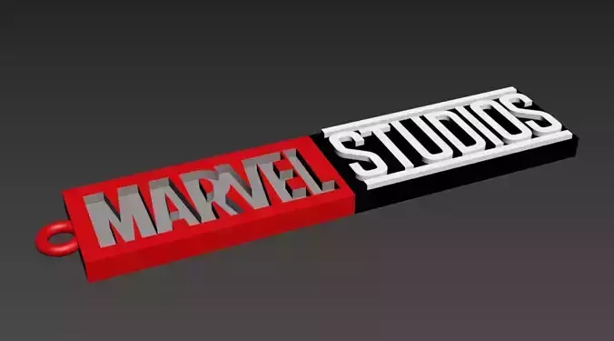 Marvel Logo Keychain 3D print model