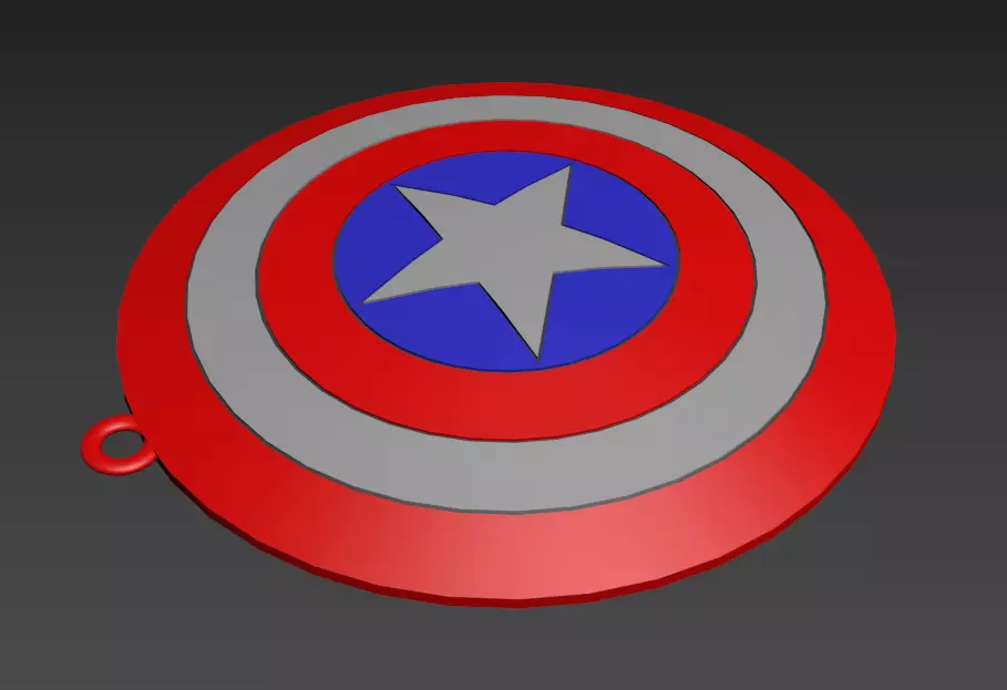 Captain America Shield Keychain 3D print model