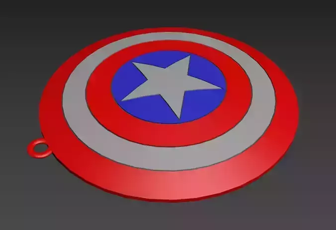 Captain America Shield Keychain