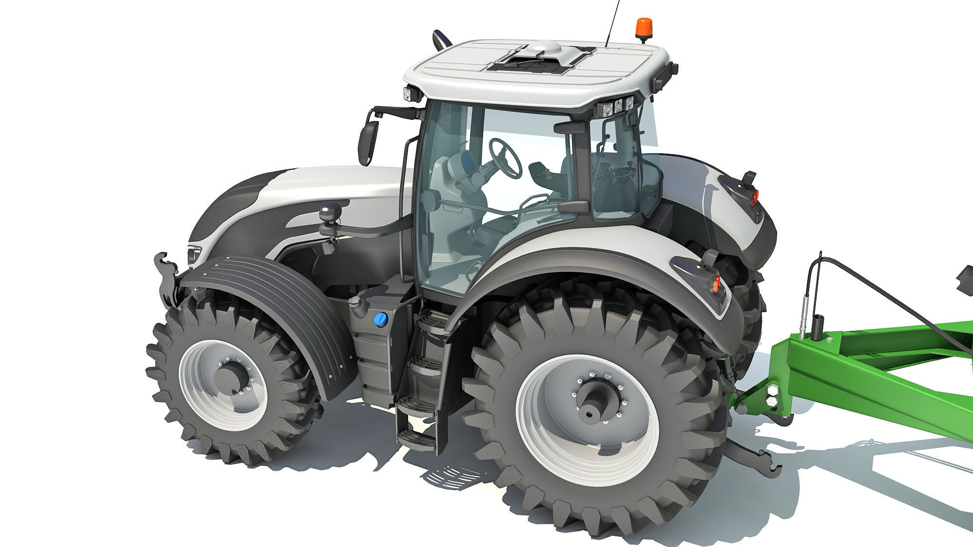 Tractor with Trailed Disc Harrow 3D model_13