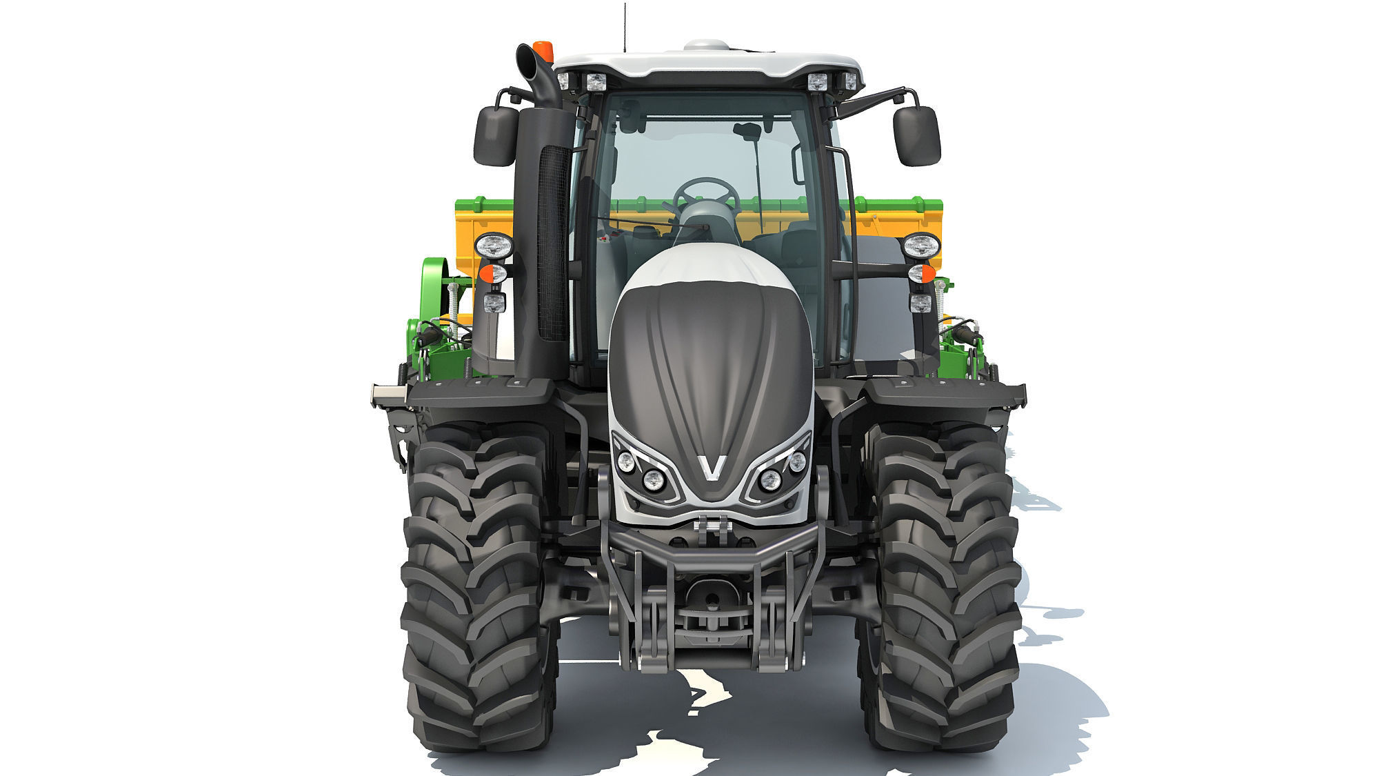 Tractor with Trailed Disc Harrow 3D model_10