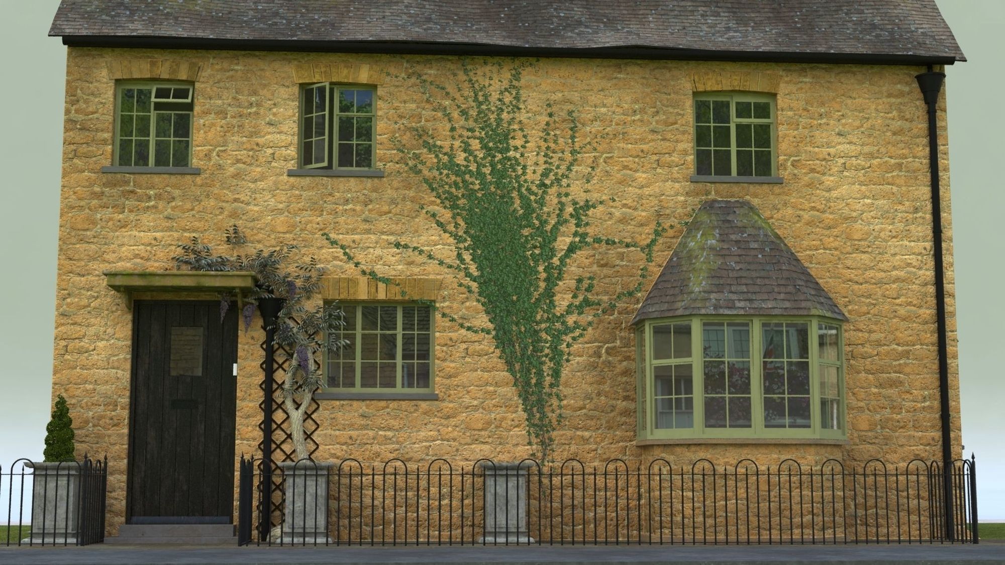 A Cottage house in cotswolds 3D model_2