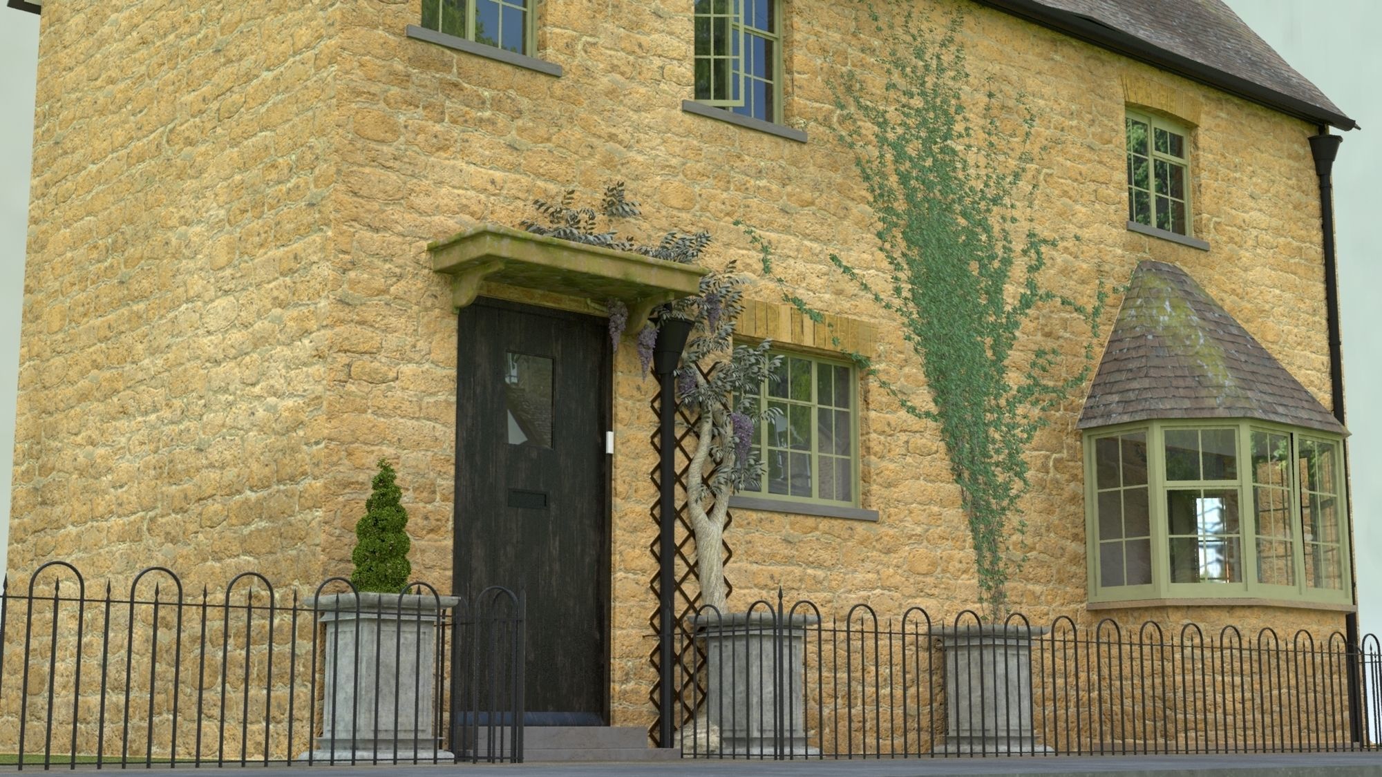 A Cottage house in cotswolds 3D model_11