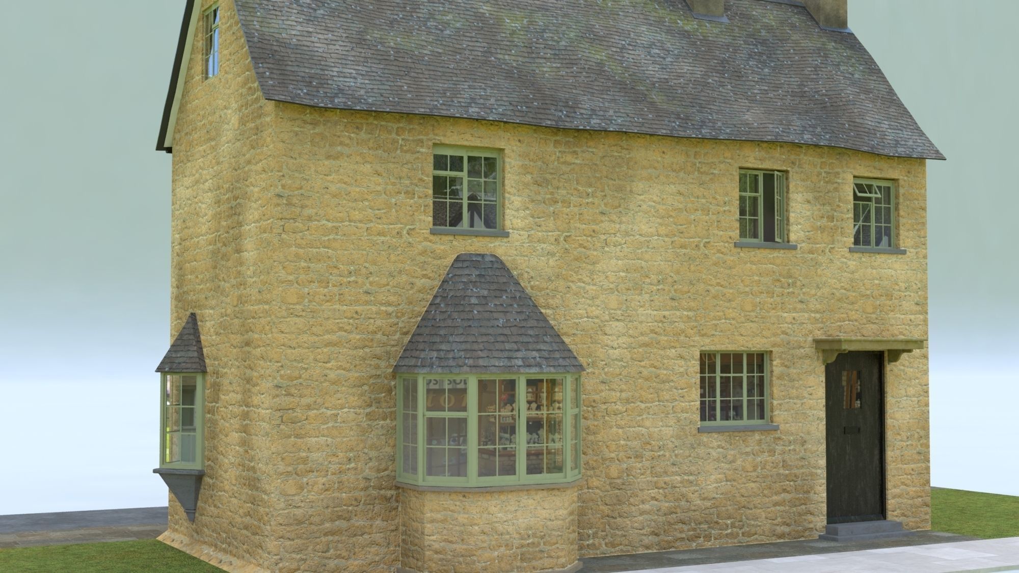 A Cottage house in cotswolds 3D model_5
