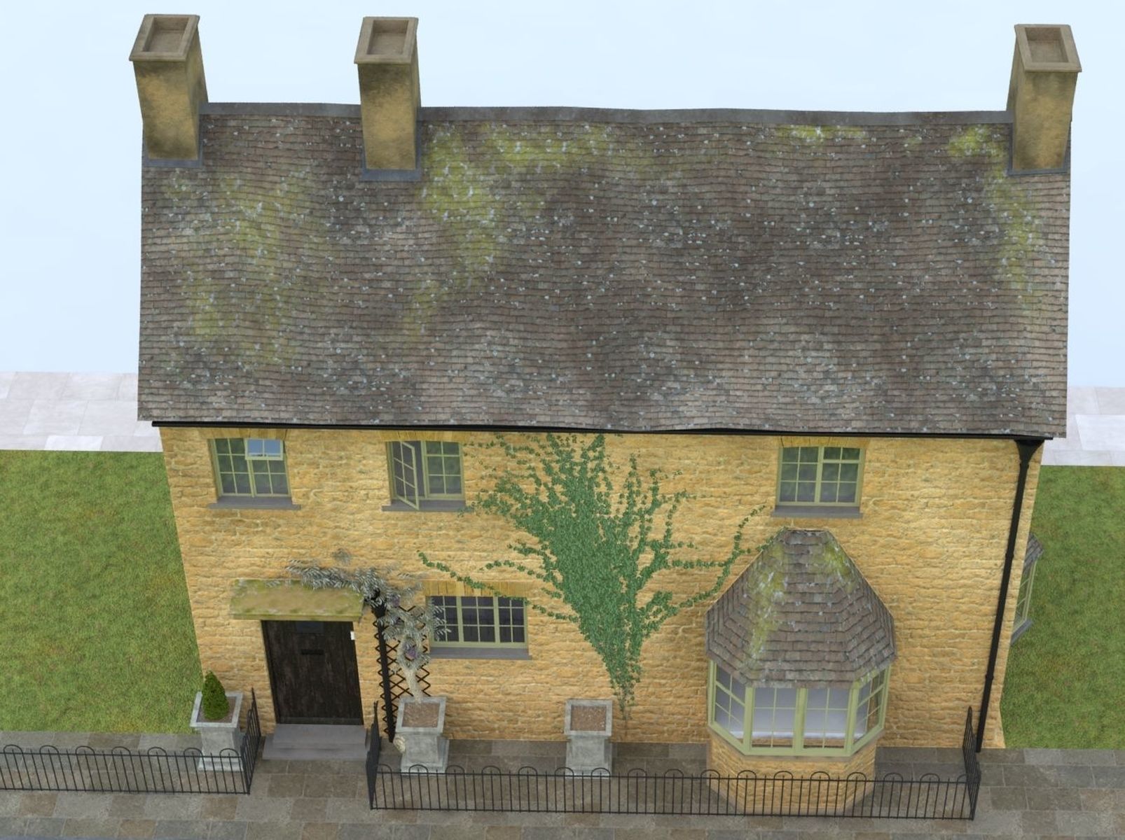 A Cottage house in cotswolds 3D model_7