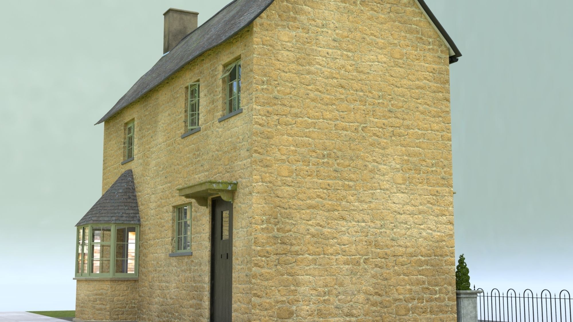 A Cottage house in cotswolds 3D model_4
