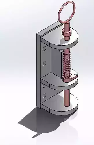 E Hitch - Spring Loaded 3D model