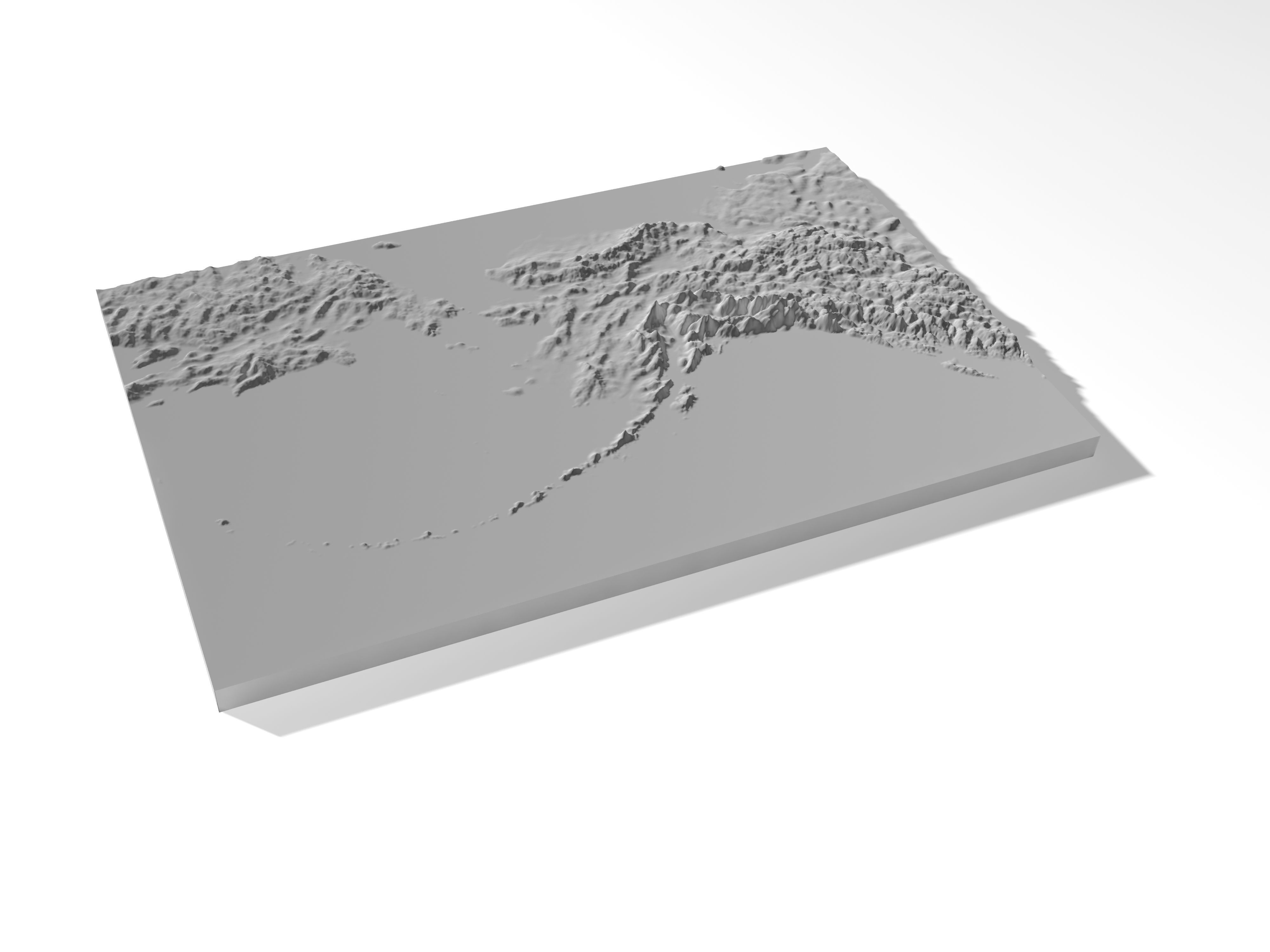 Alaska High resolution 3D relief maps 3D model_3