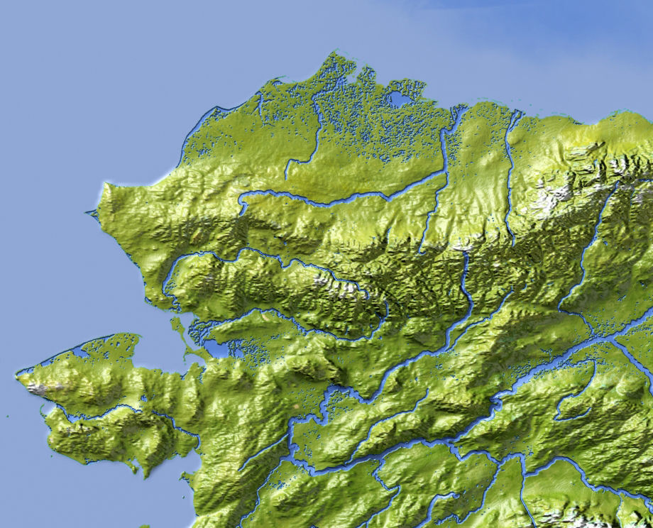 Alaska High resolution 3D relief maps 3D model_7