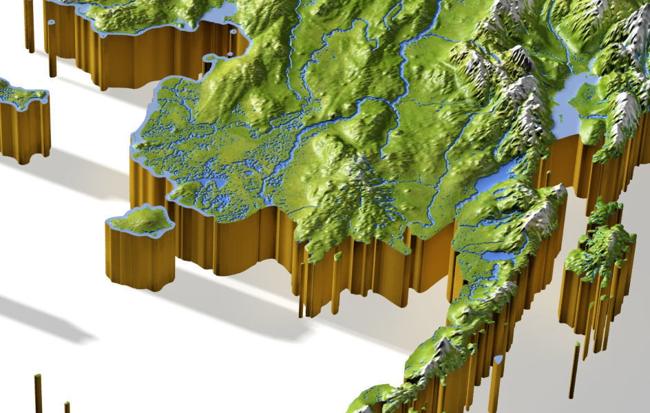 Alaska High resolution 3D relief maps 3D model_10