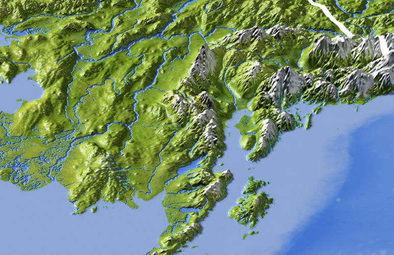 Alaska High resolution 3D relief maps 3D model_2