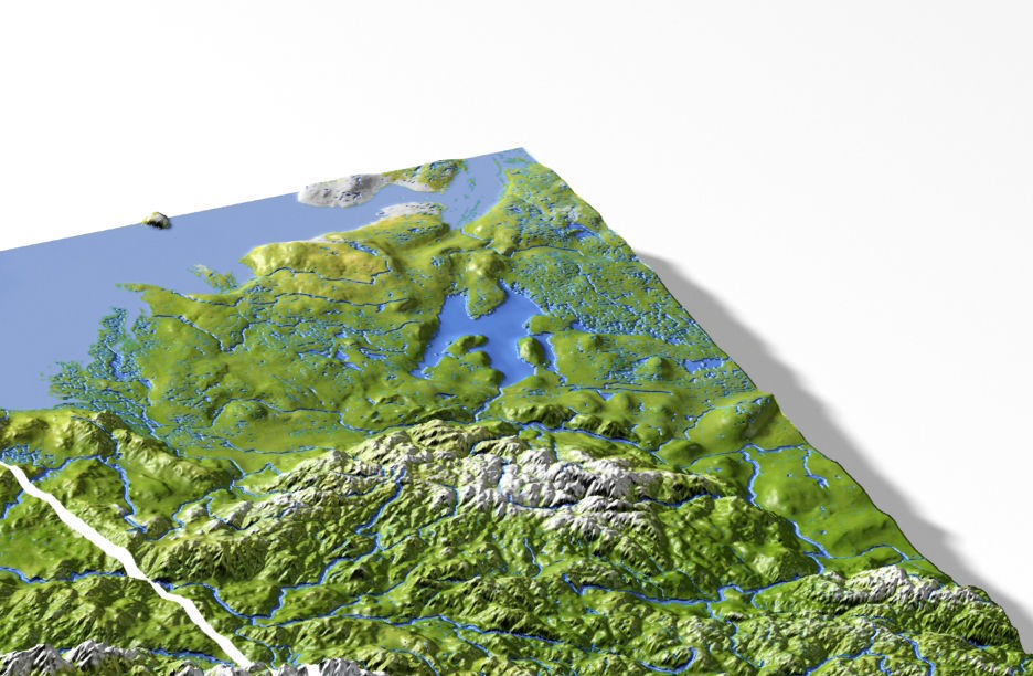 Alaska High resolution 3D relief maps 3D model_4