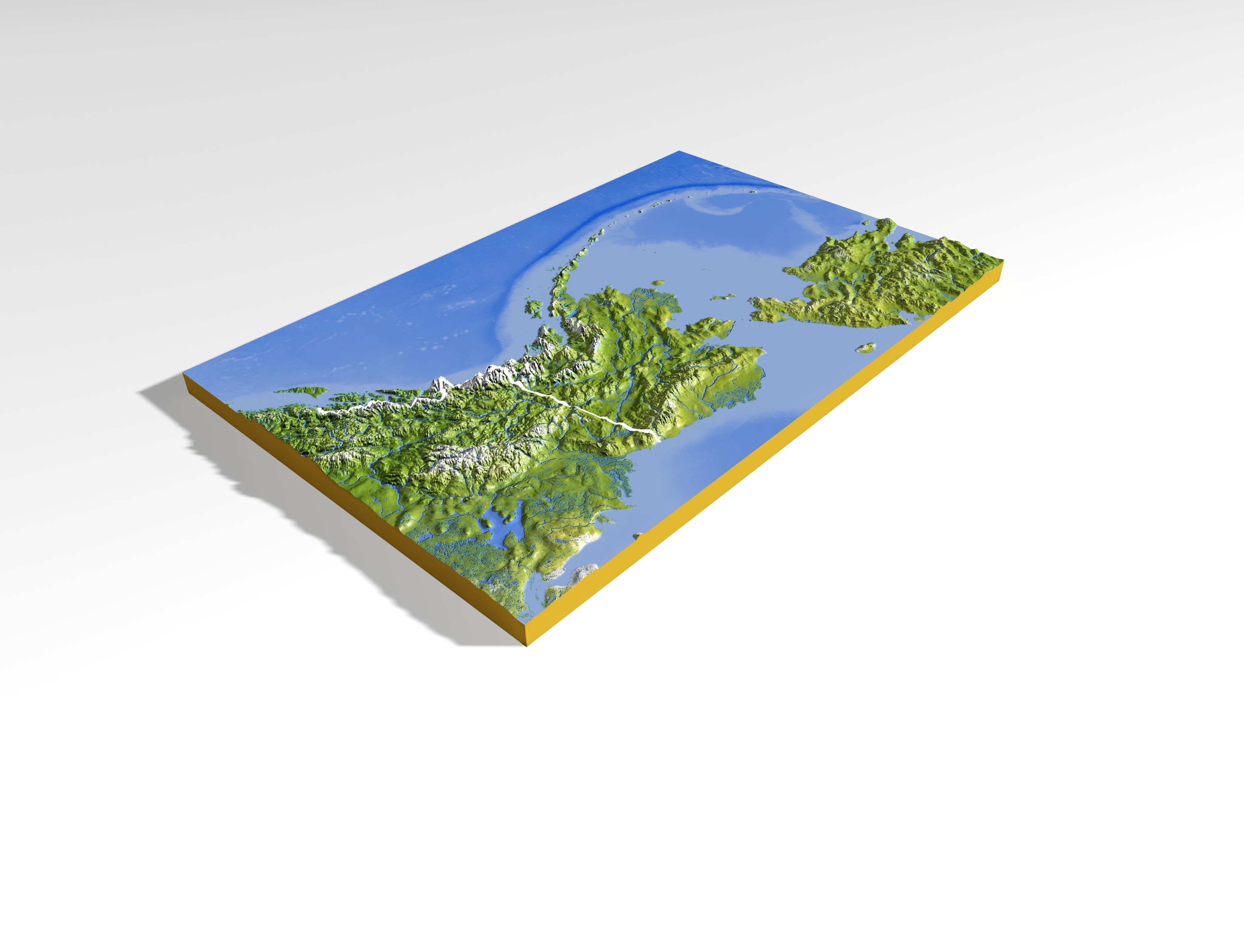 Alaska High resolution 3D relief maps 3D model_1
