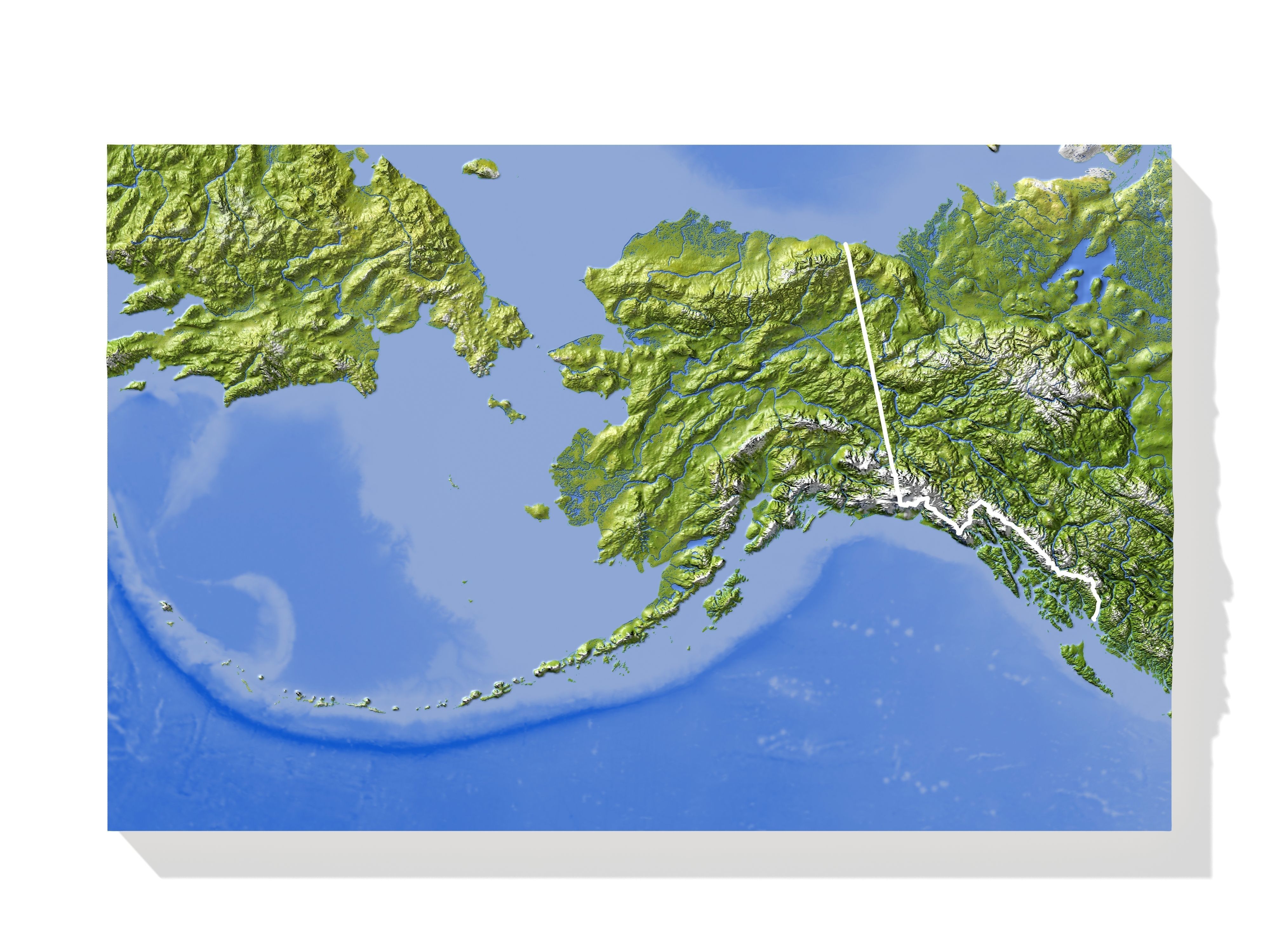 Alaska High resolution 3D relief maps 3D model_6