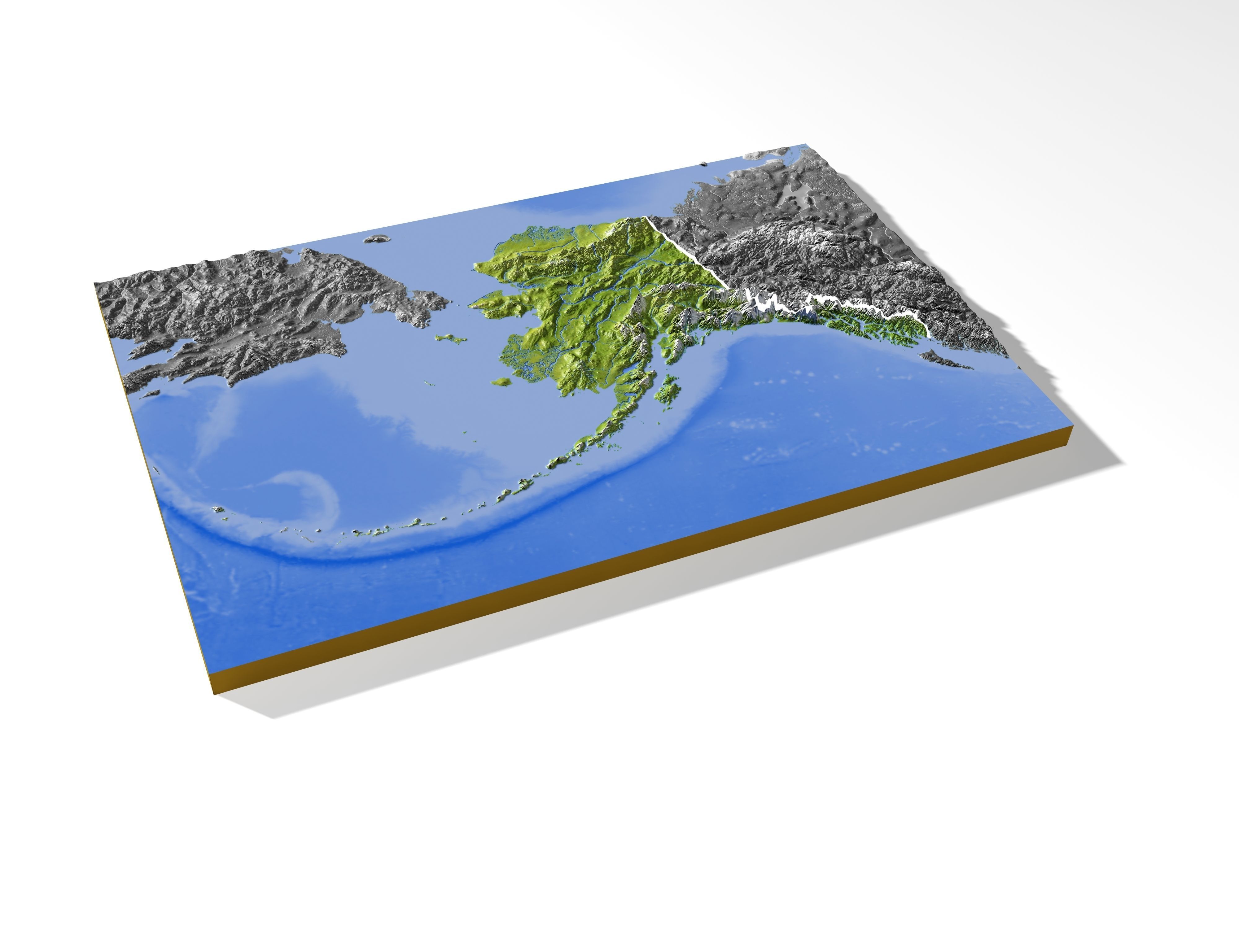 Alaska High resolution 3D relief maps 3D model_5
