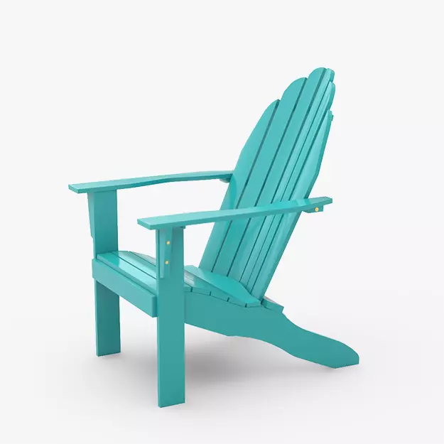 Adirondeck Chair painted Low-poly 3D model