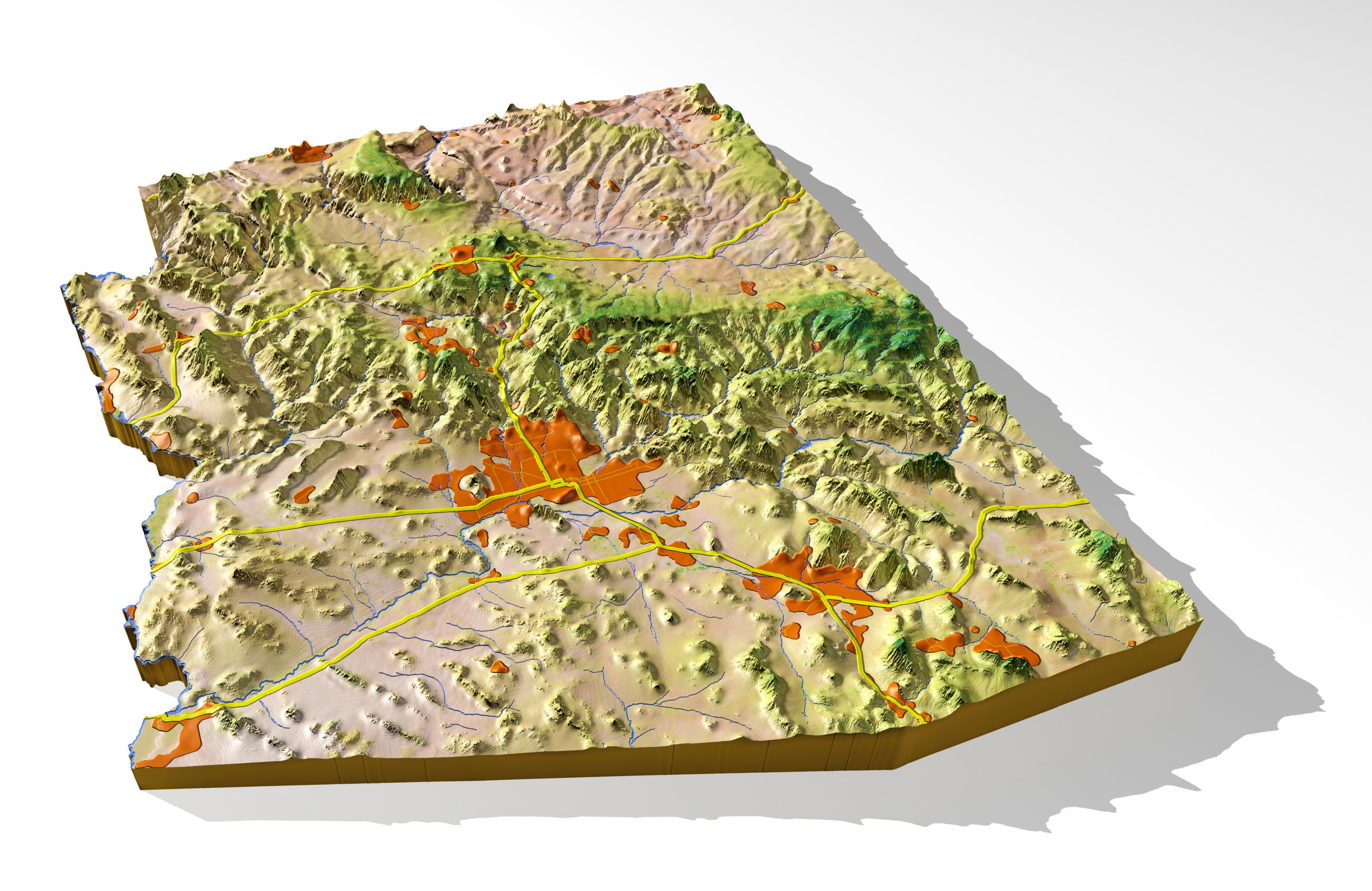 Arizona 3 High resolution 3D relief maps 3D model_9