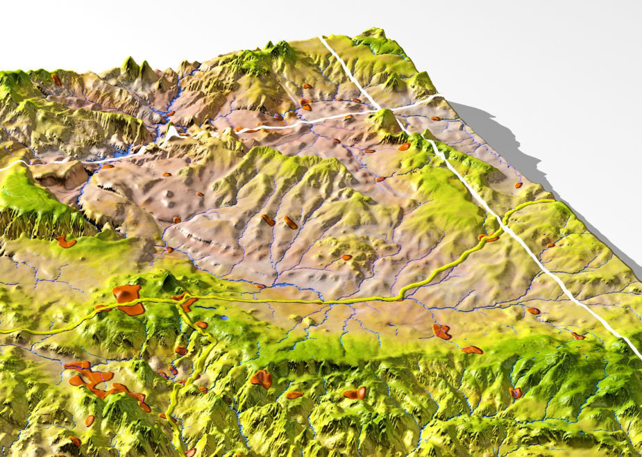 Arizona 3 High resolution 3D relief maps 3D model_4