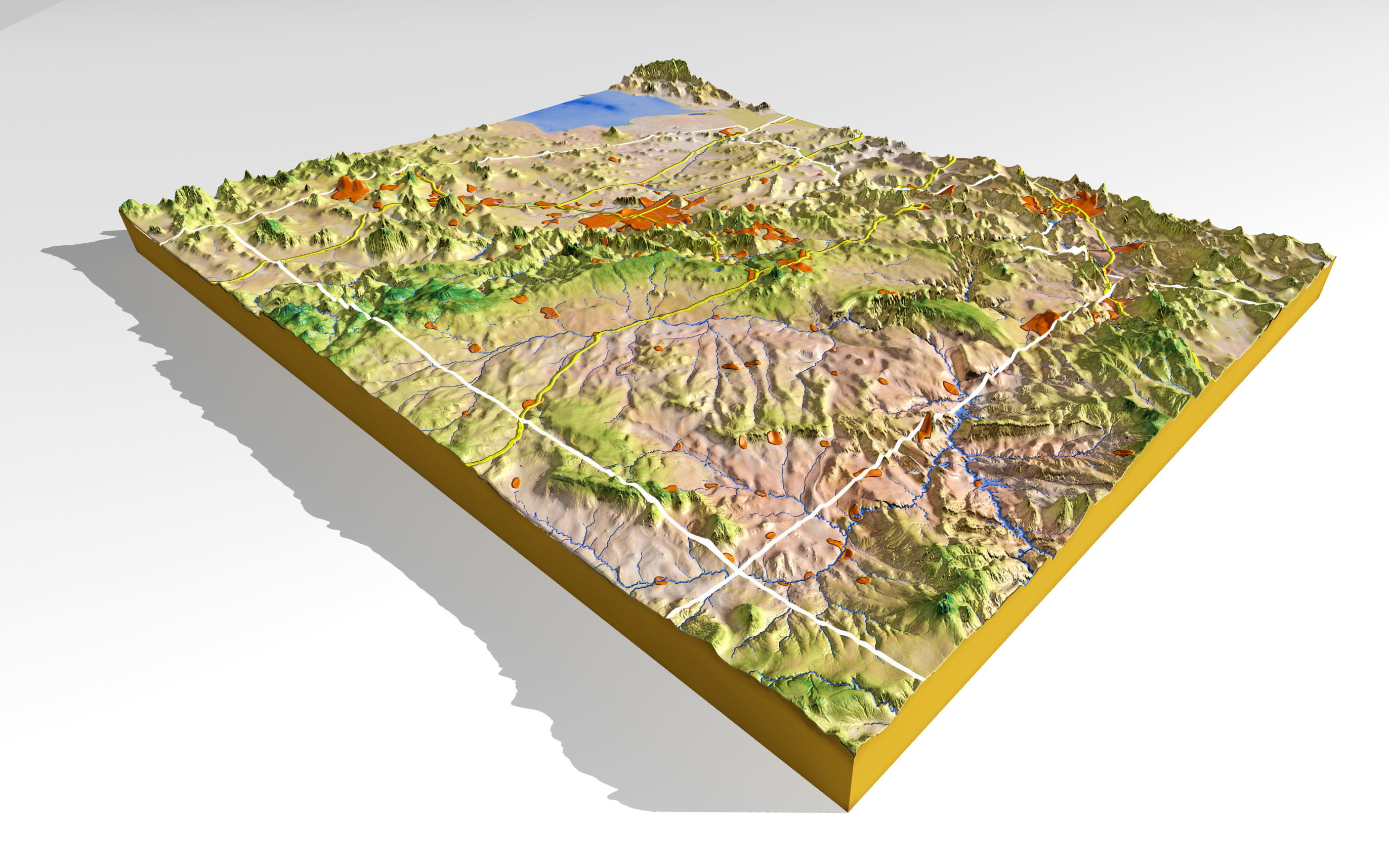 Arizona 3 High resolution 3D relief maps 3D model_1