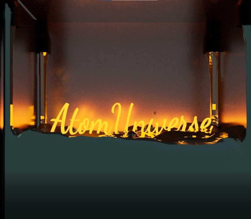 Text with water Free low-poly 3D model_2